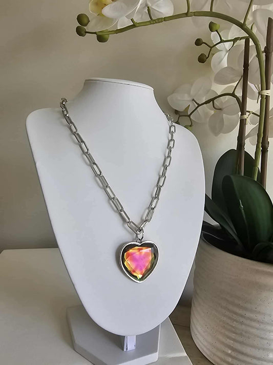 Love Voltage - Multi Volcano Oil Spill Necklace