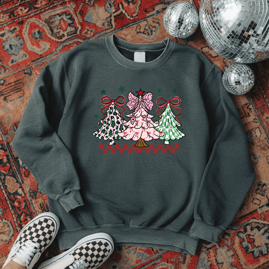 Trim The Tree Trio - Christmas Graphic Sweatshirt