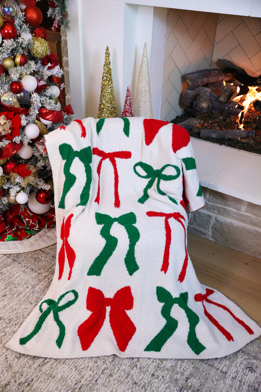 Midnight Bow Christmas Edition Blanket - Alie's Boutique
