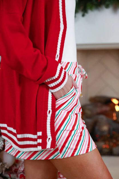 Candy Cane Stripes Holiday Skort - Alie's Boutique