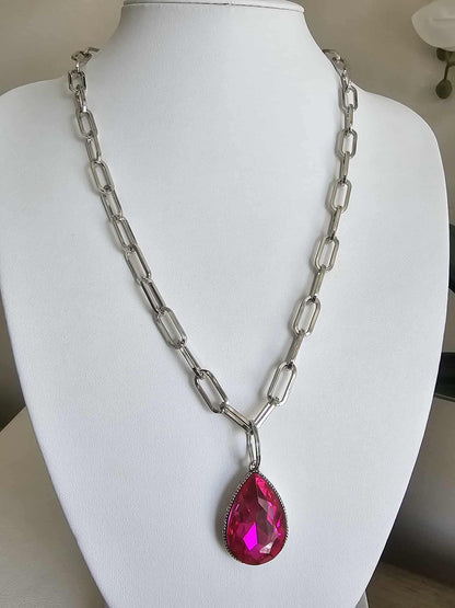 Cherry Bombshell - Pink Necklace