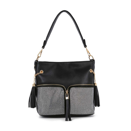 Midnight Maven - Black Hobo Handbag