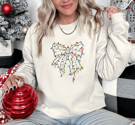 Twinkle Bow Christmas Graphic Sweatshirt