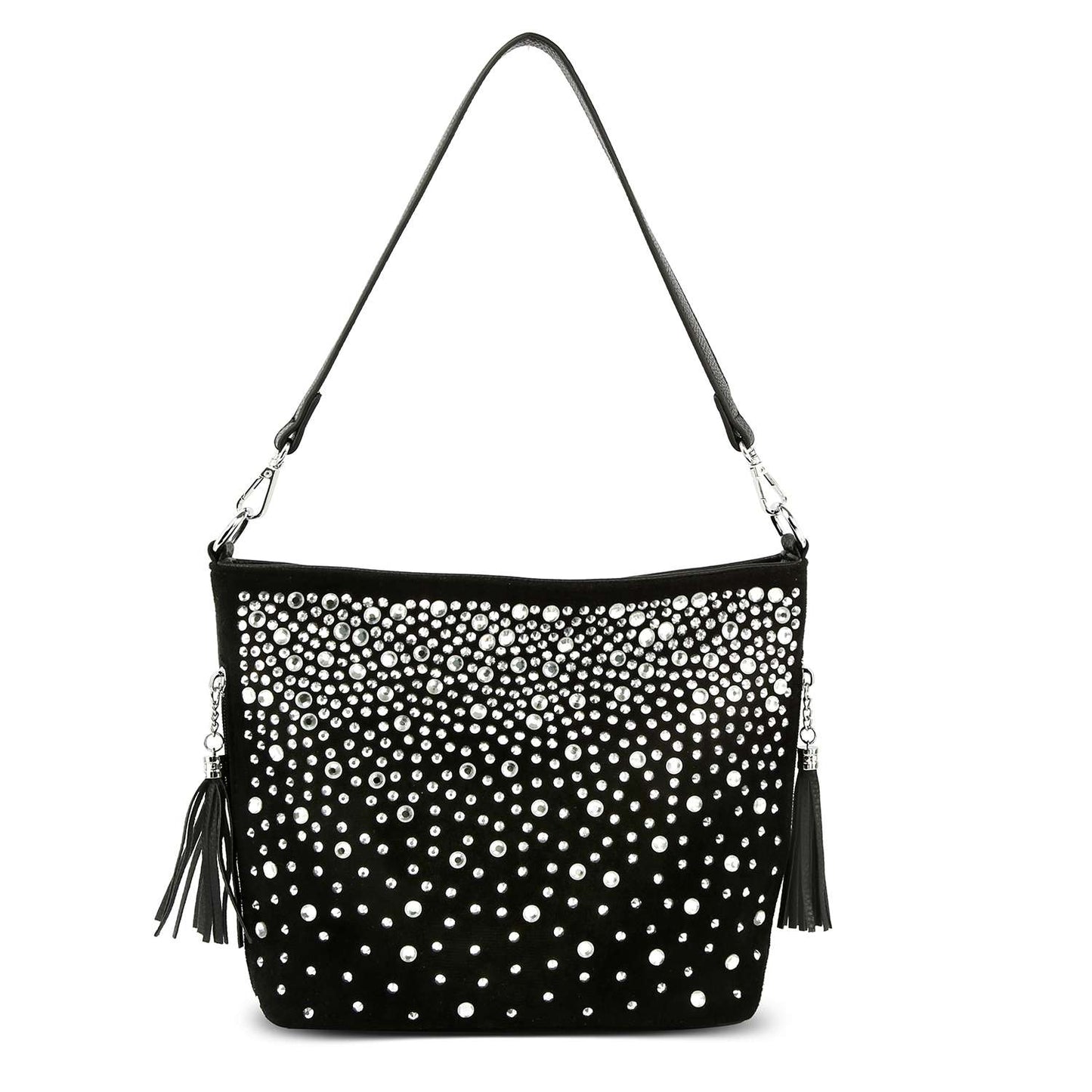 Shine Shift - Black Hobo Crossbody Sling