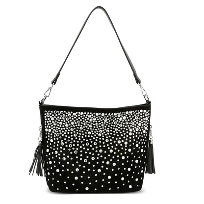 Shine Shift - Black Hobo Crossbody Sling