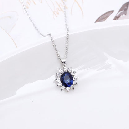 Watch Me Shine Blue Necklace & Earrings Set