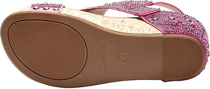 Corky's Ashley Wedge Sandal in Fuchsia Rhinestone