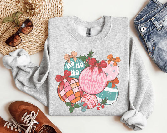 Ornament Holiday- Graphic Sweatshirt Ash