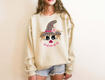 Scarecrow Leopard Graphic Sweatshirt
