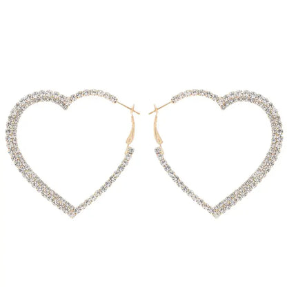 Eternal Heart Gold Hoop Earrings