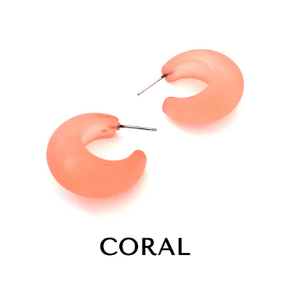 Chunky Snail Shell Hoop Earrings -  Leetie Lovendale