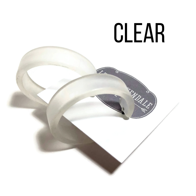 Portland Frosted Lucite Hoop Earrings - Leetie Lovendale