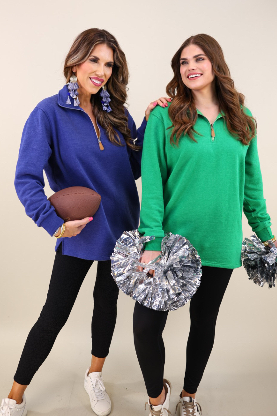 Miley Quarter Zip - Blue Pullover