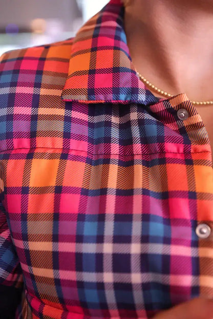 Patterned In Plaid Puffer Vest - Fall Layering Essential
