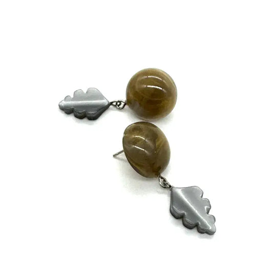 Silver Leaf Glow Earrings - Leetie Lovendale