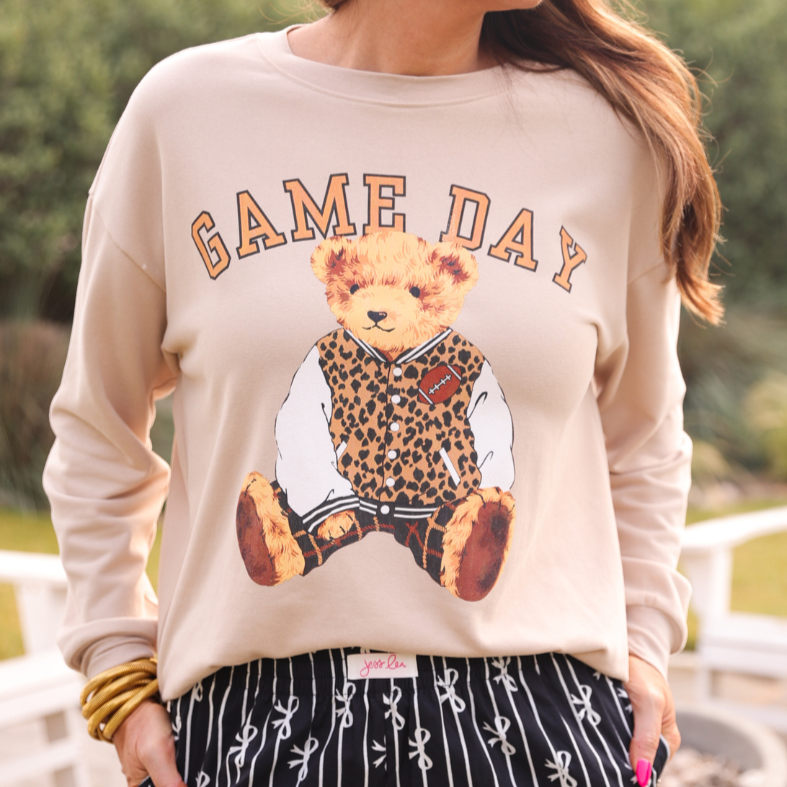 PREORDER- Benny The Bear Game Day Pullover - Shop Alies Bouutique