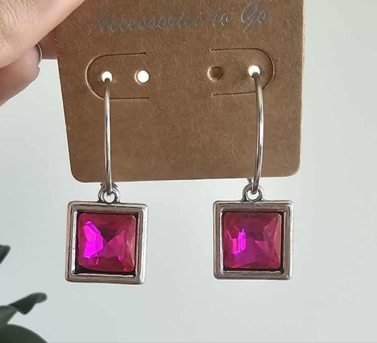Disco Prism - Pink Earrings - Alie's Boutique