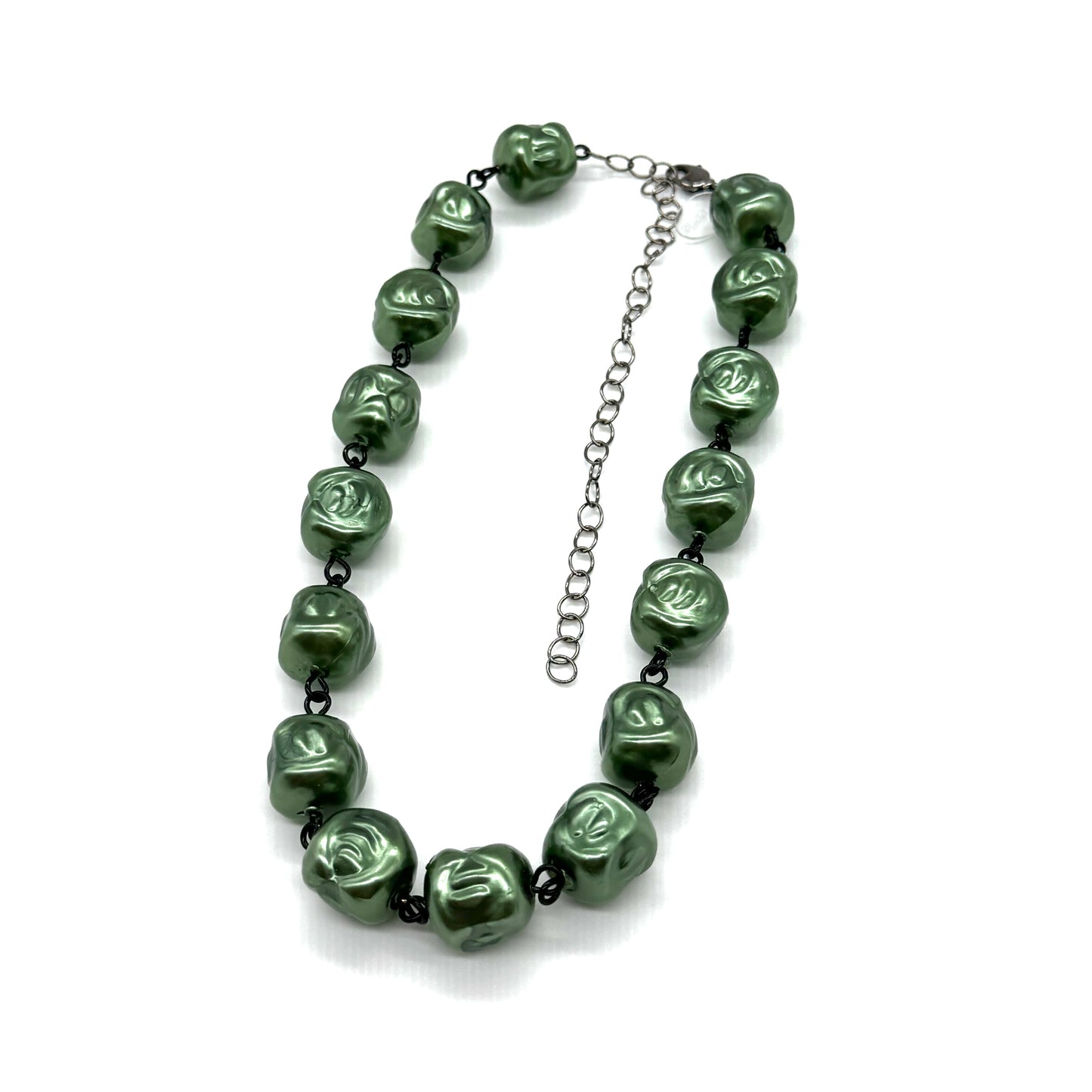 Hollow Evergreen Nugget Amelia Necklace - Leetie Lovendale