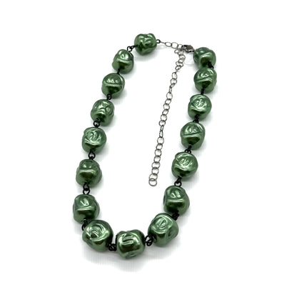 Hollow Evergreen Nugget Amelia Necklace - Leetie Lovendale