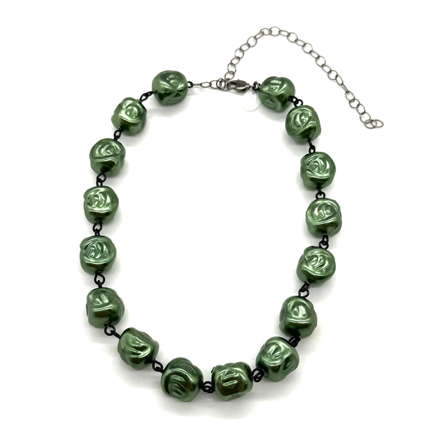 Hollow Evergreen Nugget Amelia Necklace - Leetie Lovendale