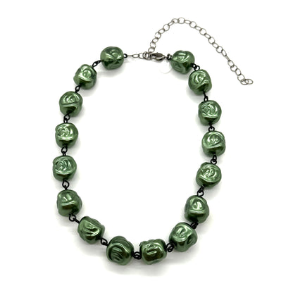 Hollow Evergreen Nugget Amelia Necklace - Leetie Lovendale