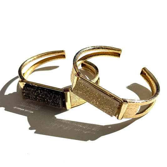 Glitterati Hinged Cuff Bracelet - Leetie Lovendale