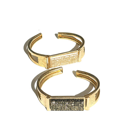 Glitterati Hinged Cuff Bracelet - Leetie Lovendale