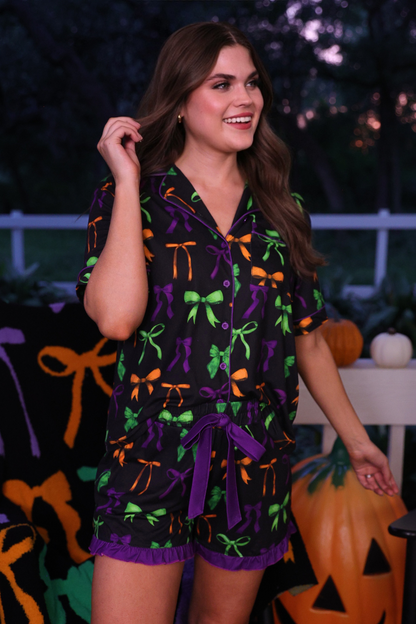 Bow Bewitched Ruffle Pajama Set - Jess Lea Halloween