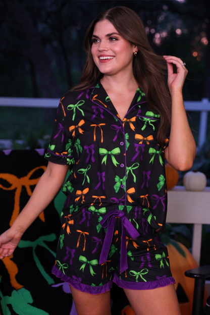 Bow Bewitched Ruffle Pajama Set - Jess Lea Halloween