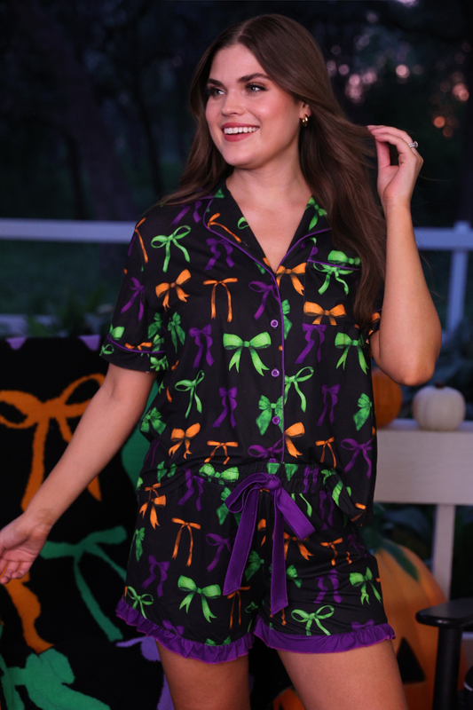 Bow Bewitched Ruffle Pajama Set - Jess Lea Halloween