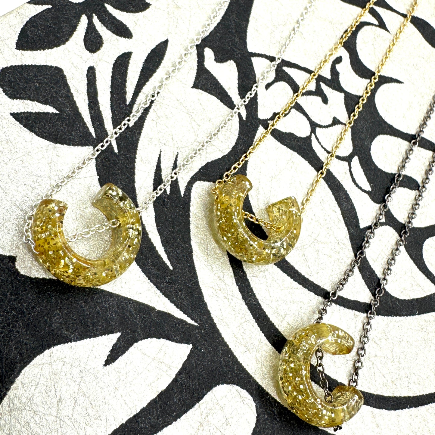 Italian Stardust Glitter Necklace - Leetie Lovendale