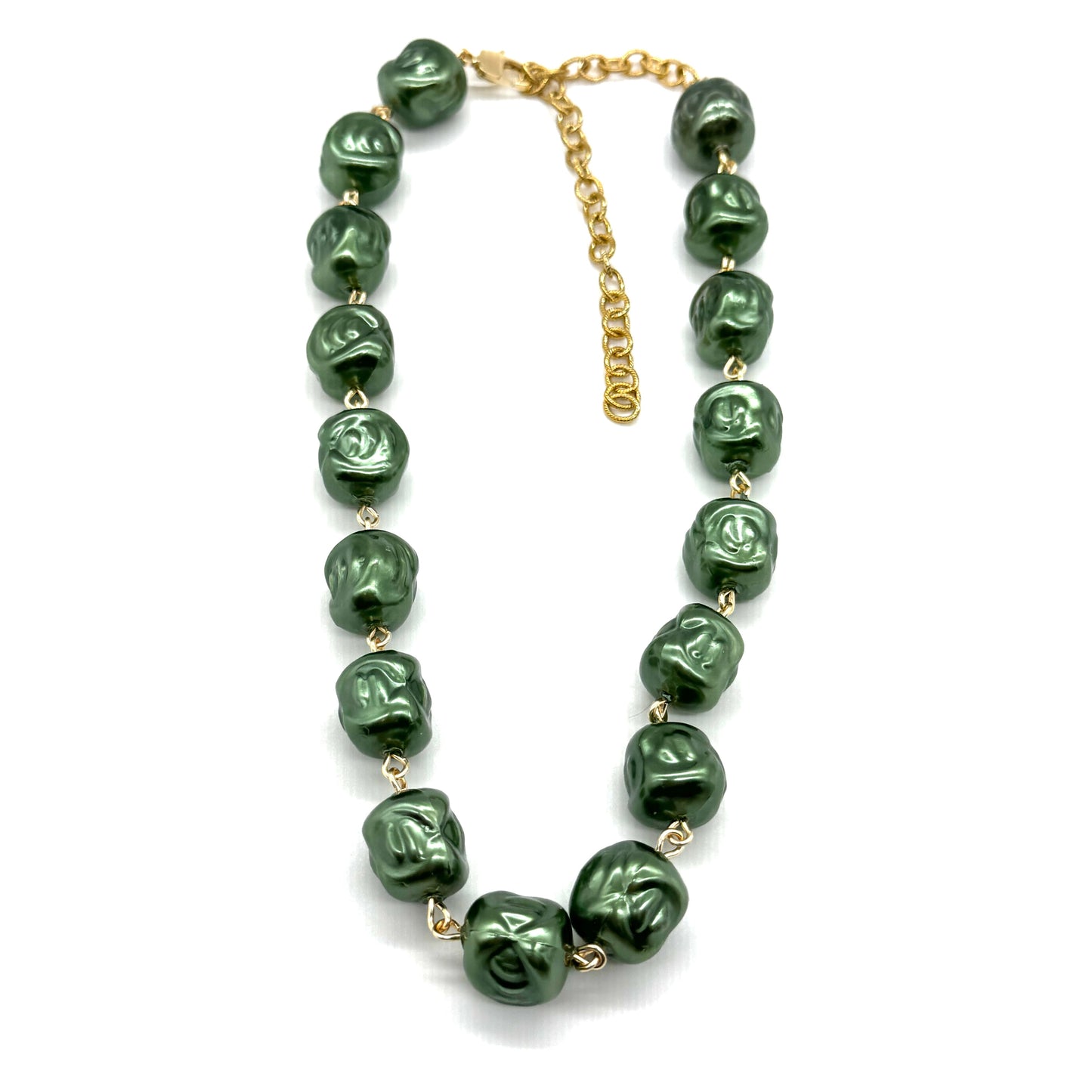 Hollow Evergreen Nugget Amelia Necklace - Leetie Lovendale