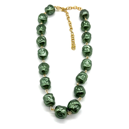 Hollow Evergreen Nugget Amelia Necklace - Leetie Lovendale