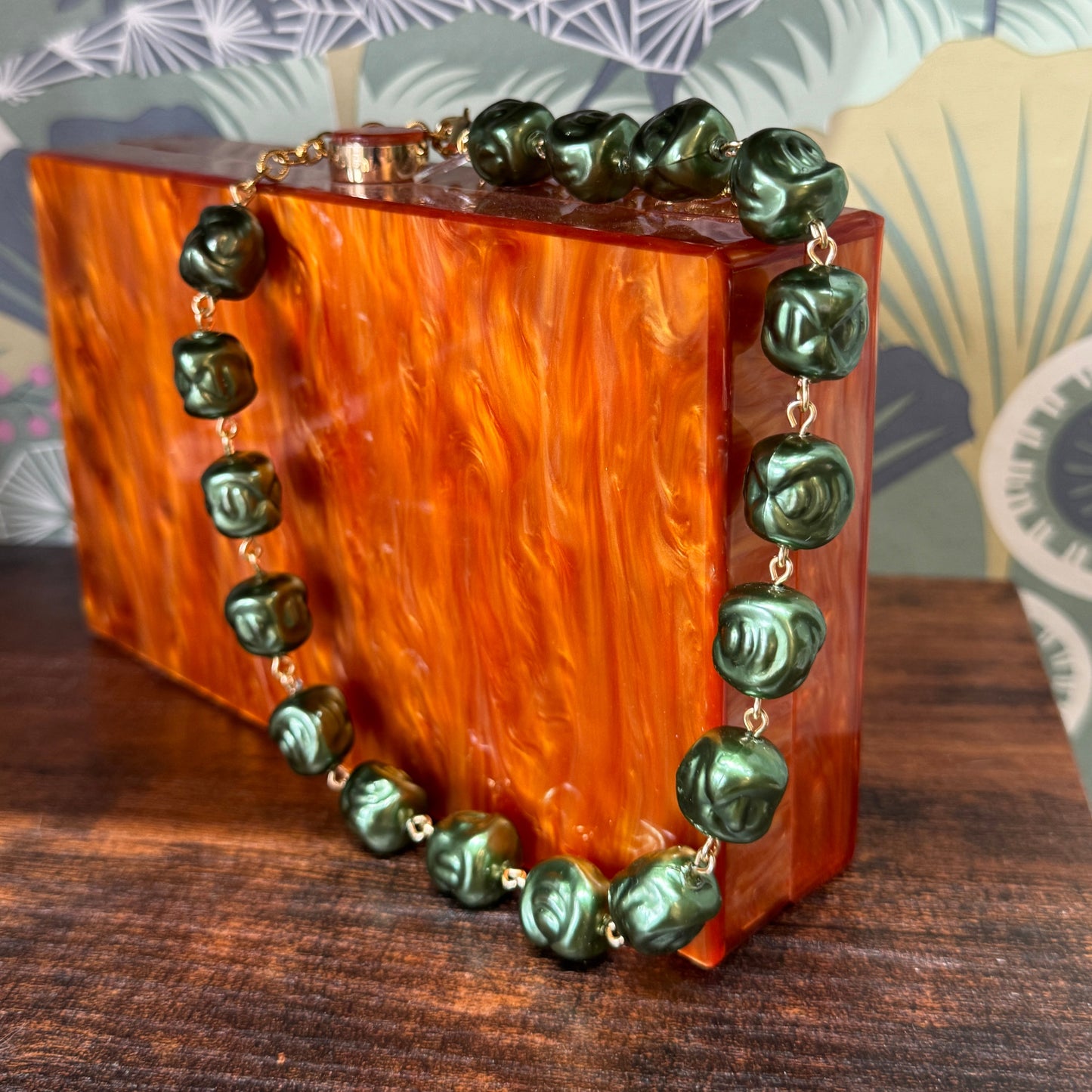 Hollow Evergreen Nugget Amelia Necklace - Leetie Lovendale