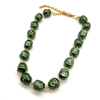 Hollow Evergreen Nugget Amelia Necklace - Leetie Lovendale