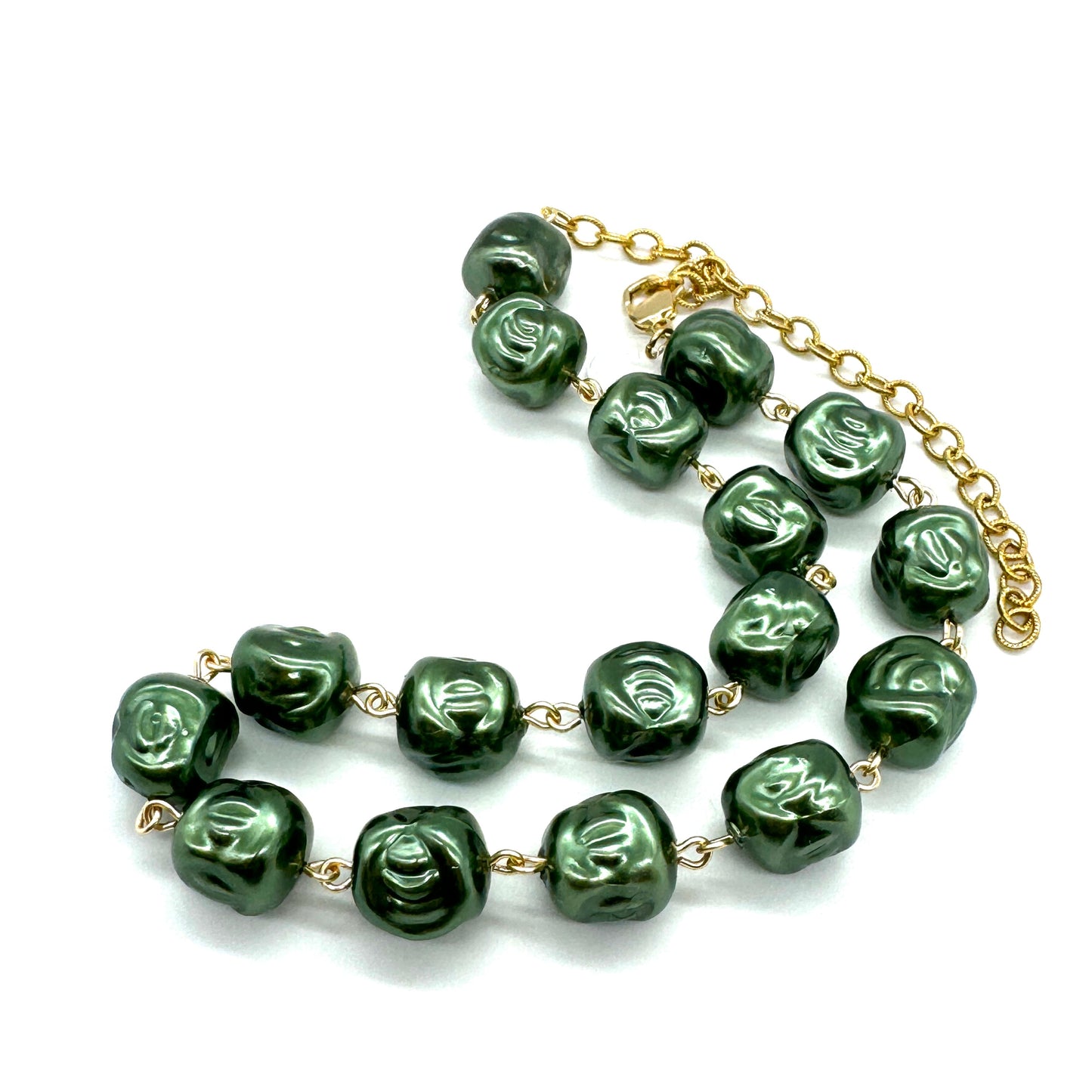 Hollow Evergreen Nugget Amelia Necklace - Leetie Lovendale