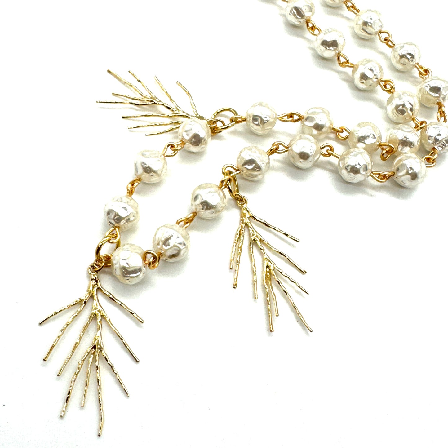 Winter Pine Pearl Necklace - Leetie Lovendale