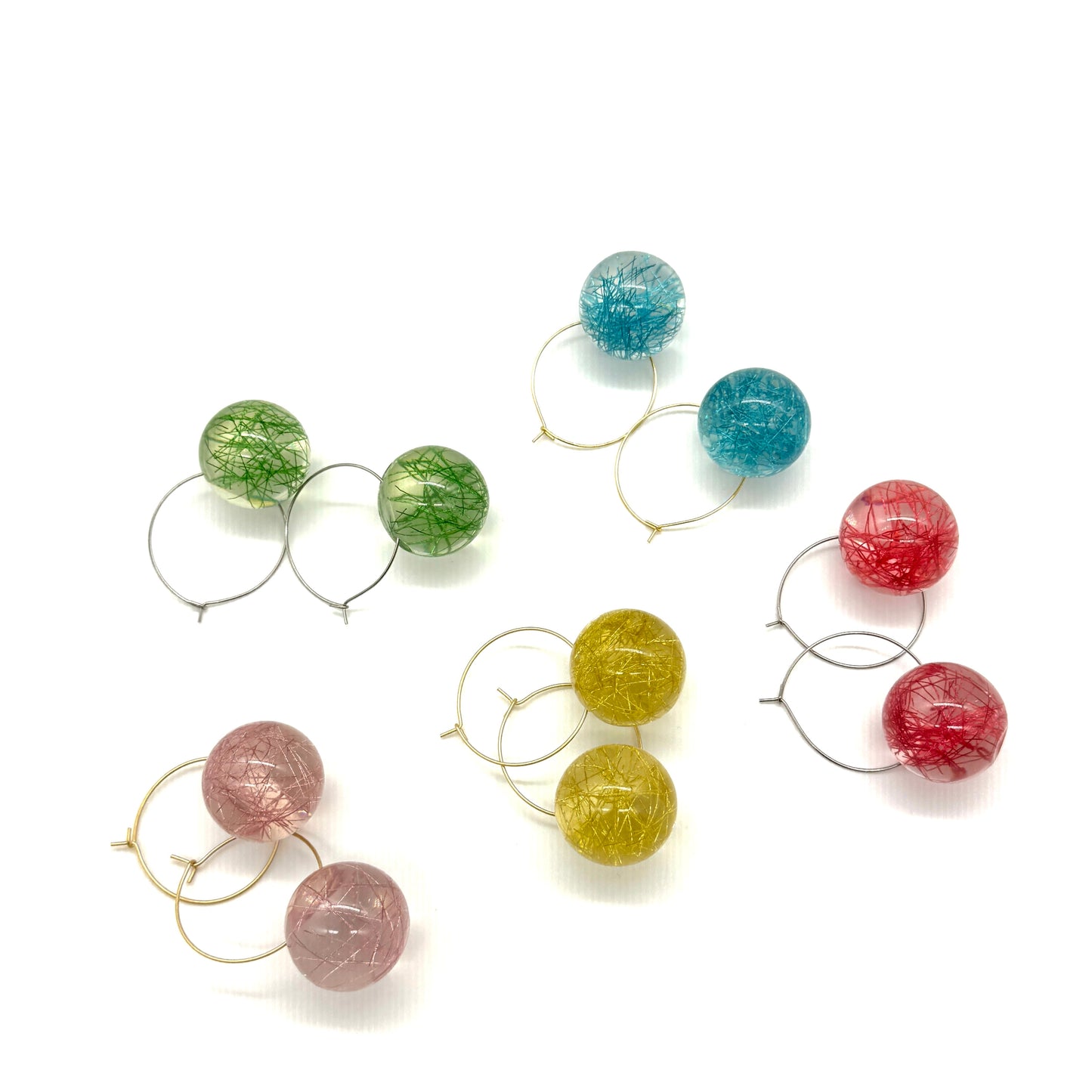 Confetti Orb Hoop Earrings - Leetie Lovendale