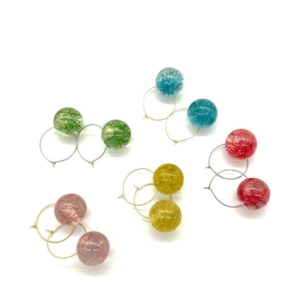 Confetti Orb Hoop Earrings - Leetie Lovendale