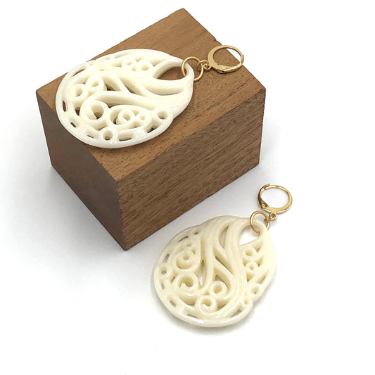 ivory drop earrings
