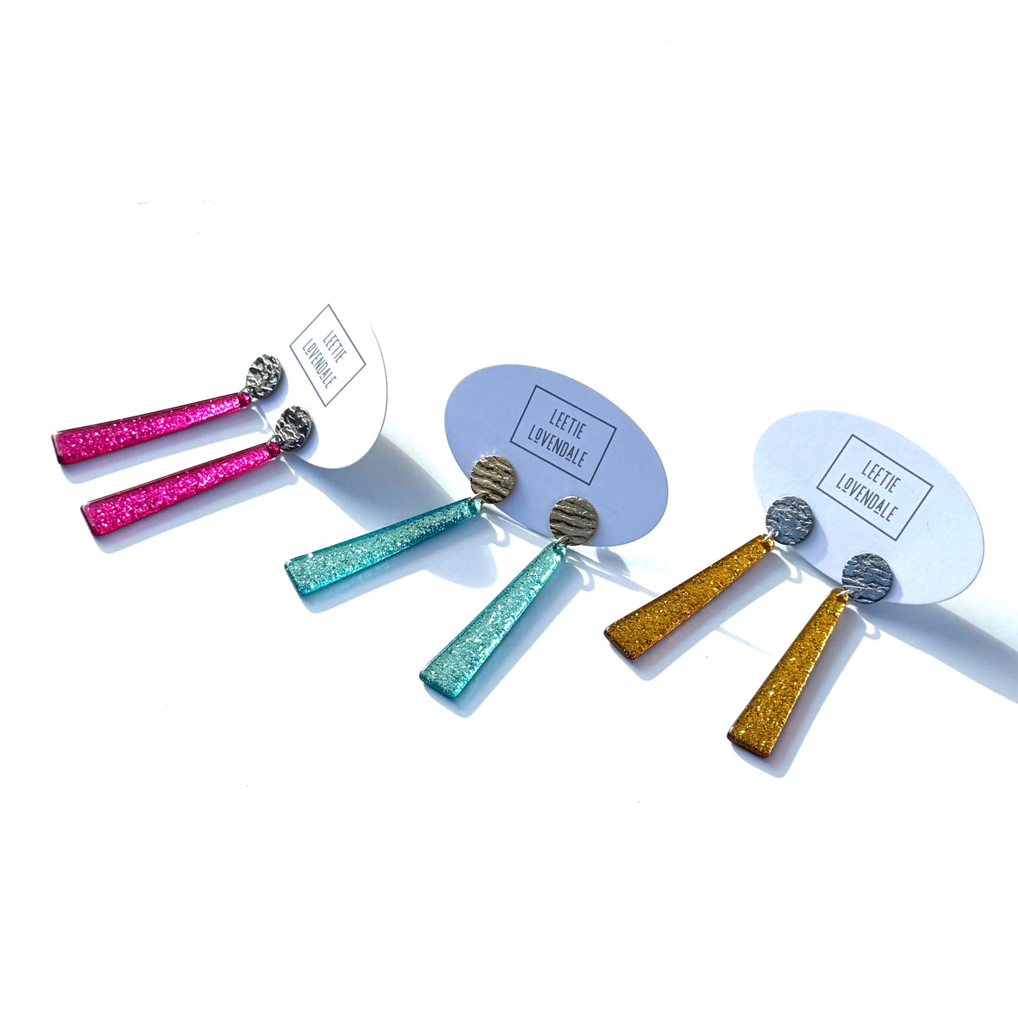 Viva Glitter Drop Earrings - Leetie Lovendale