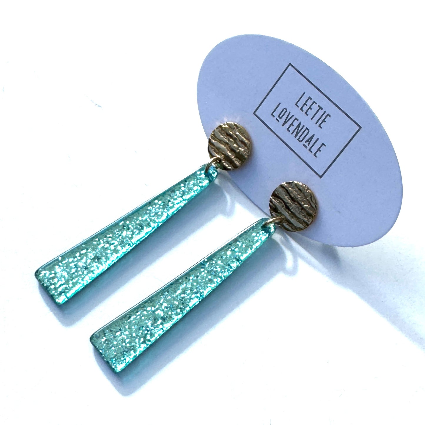 Viva Glitter Drop Earrings - Leetie Lovendale