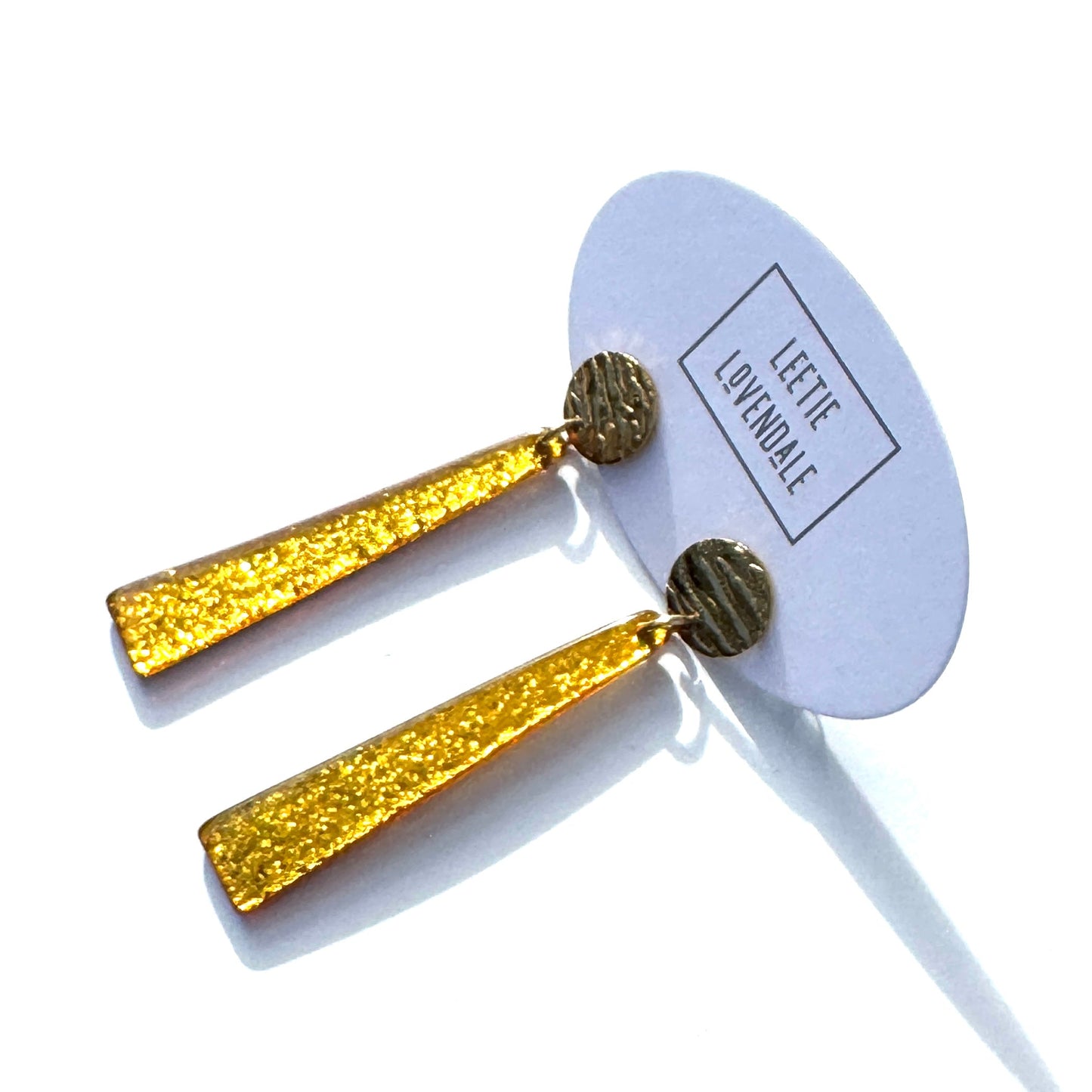 Viva Glitter Drop Earrings - Leetie Lovendale