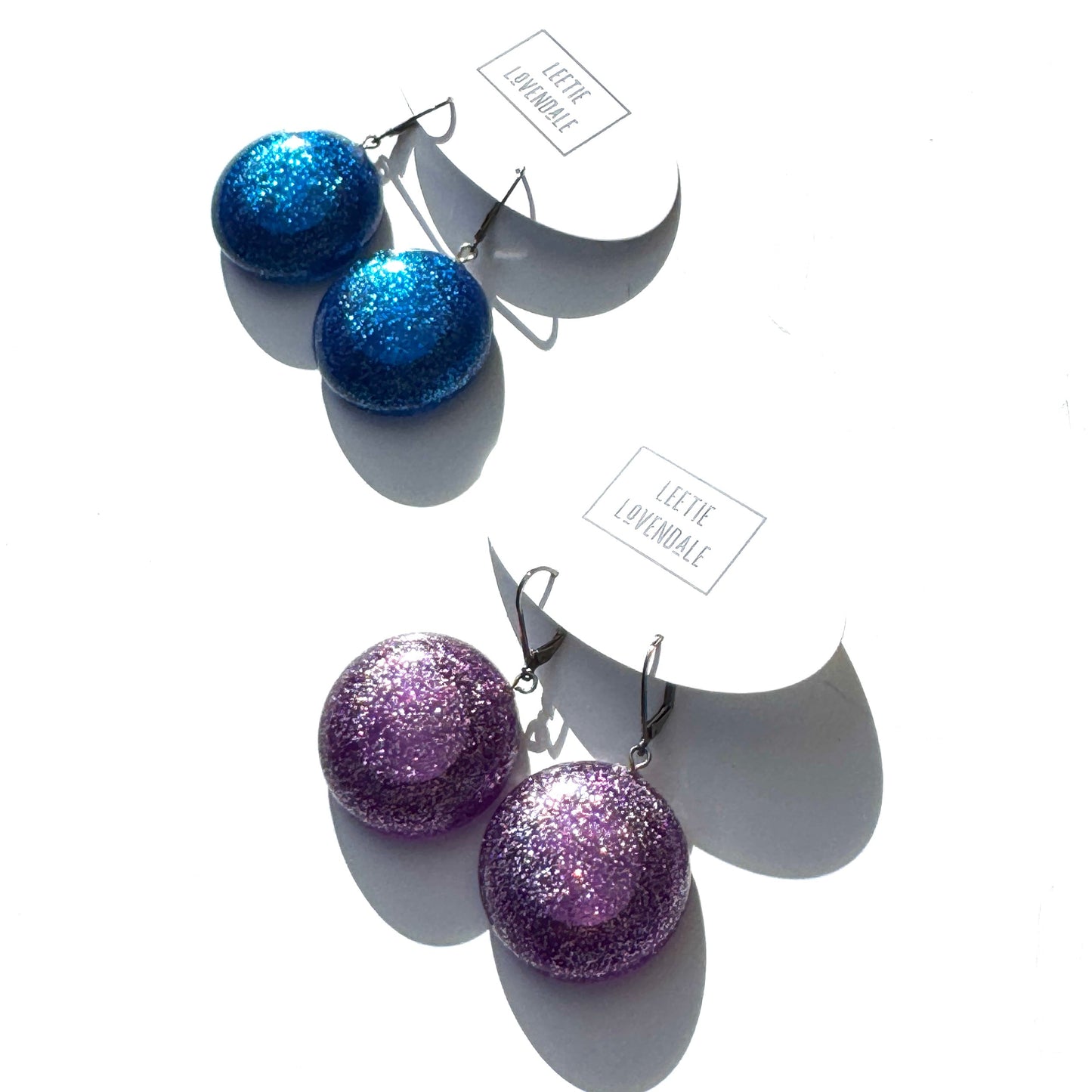 Lazerbeam Glitter Drop Earrings - Leetie Lovendale
