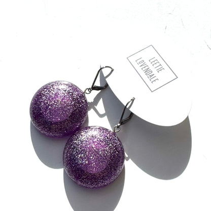 Lazerbeam Glitter Drop Earrings - Leetie Lovendale