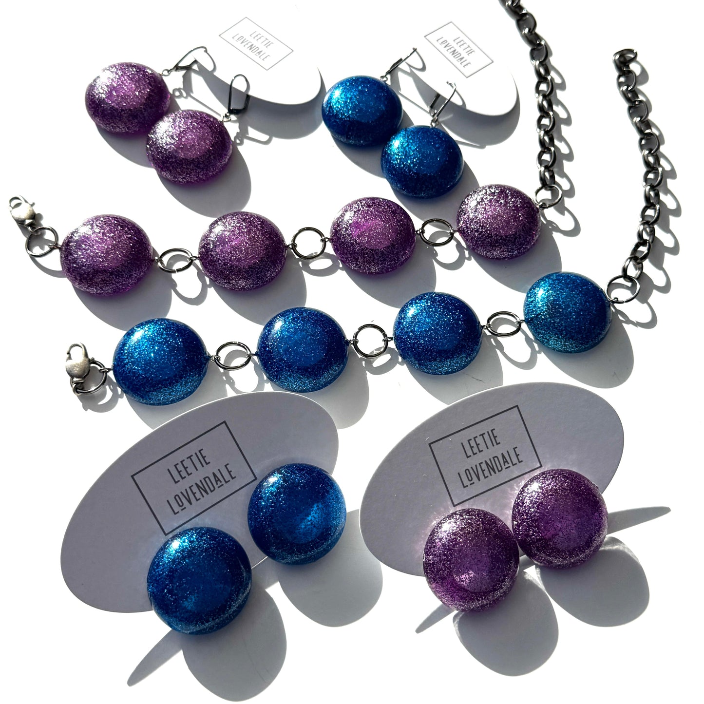 Lazerbeam Glitter Drop Earrings - Leetie Lovendale