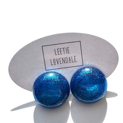 Lazerbeam Glitter Statement Stud Earrings - Leetie Lovendale