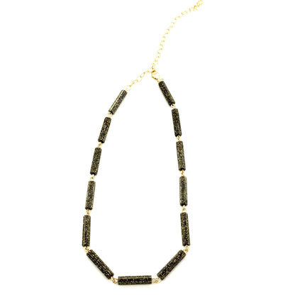 Black Glitterati Necklace - Leetie Lovendale