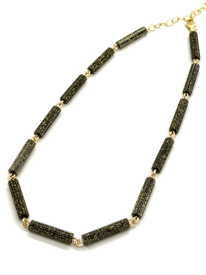 Black Glitterati Necklace - Leetie Lovendale