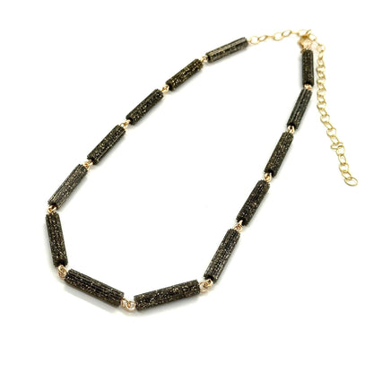 Black Glitterati Necklace - Leetie Lovendale